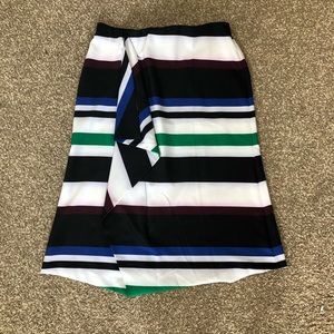 Lane Bryant Striped Midi Length Skirt